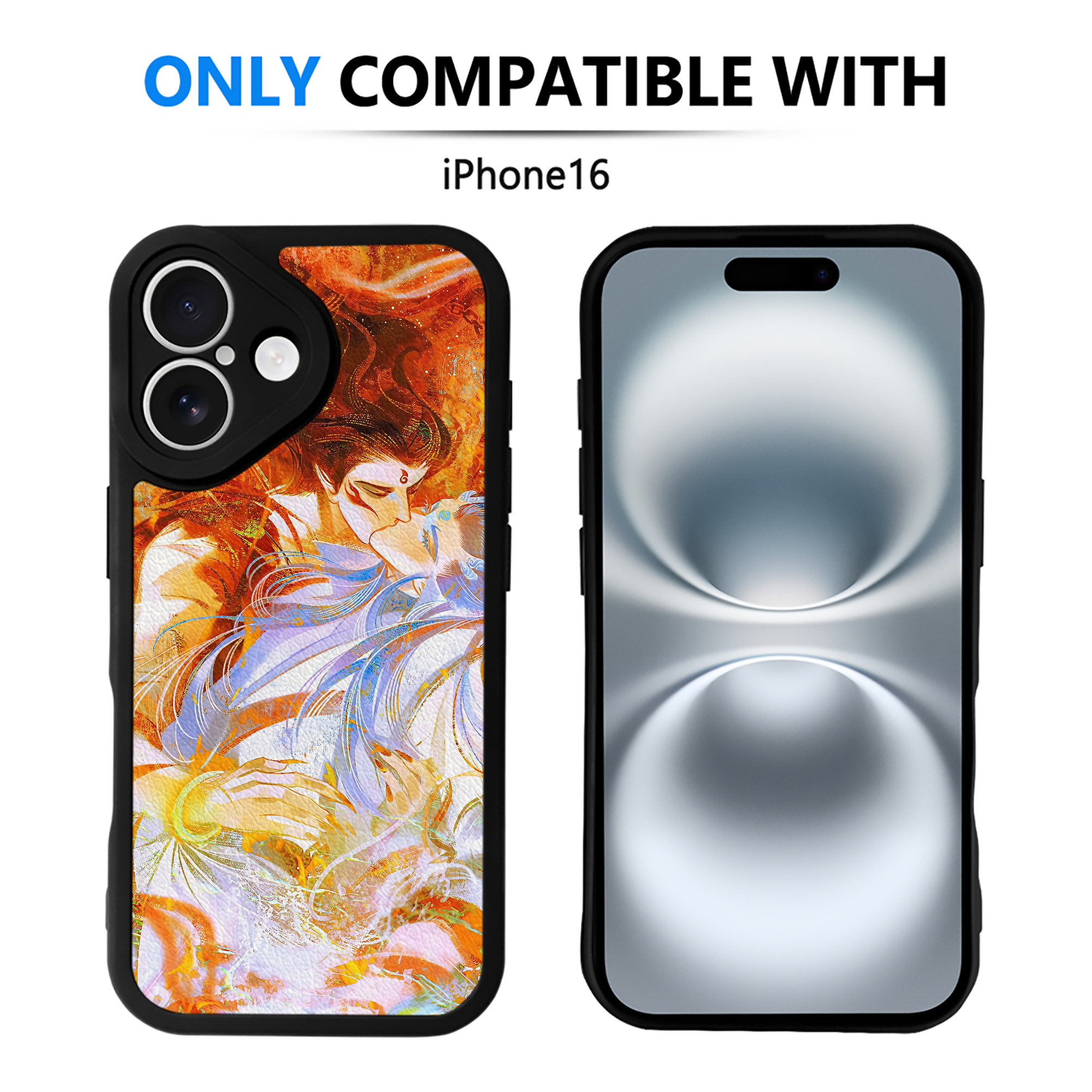 （画像用） Ne Zha 2 ナタ 魔童の大暴れ 【iPhone 16シリーズ対応】シリコンスマホケース（レザー調） 材質：シリコン